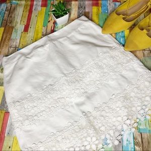 J CREW mini skirt Daisy Lace